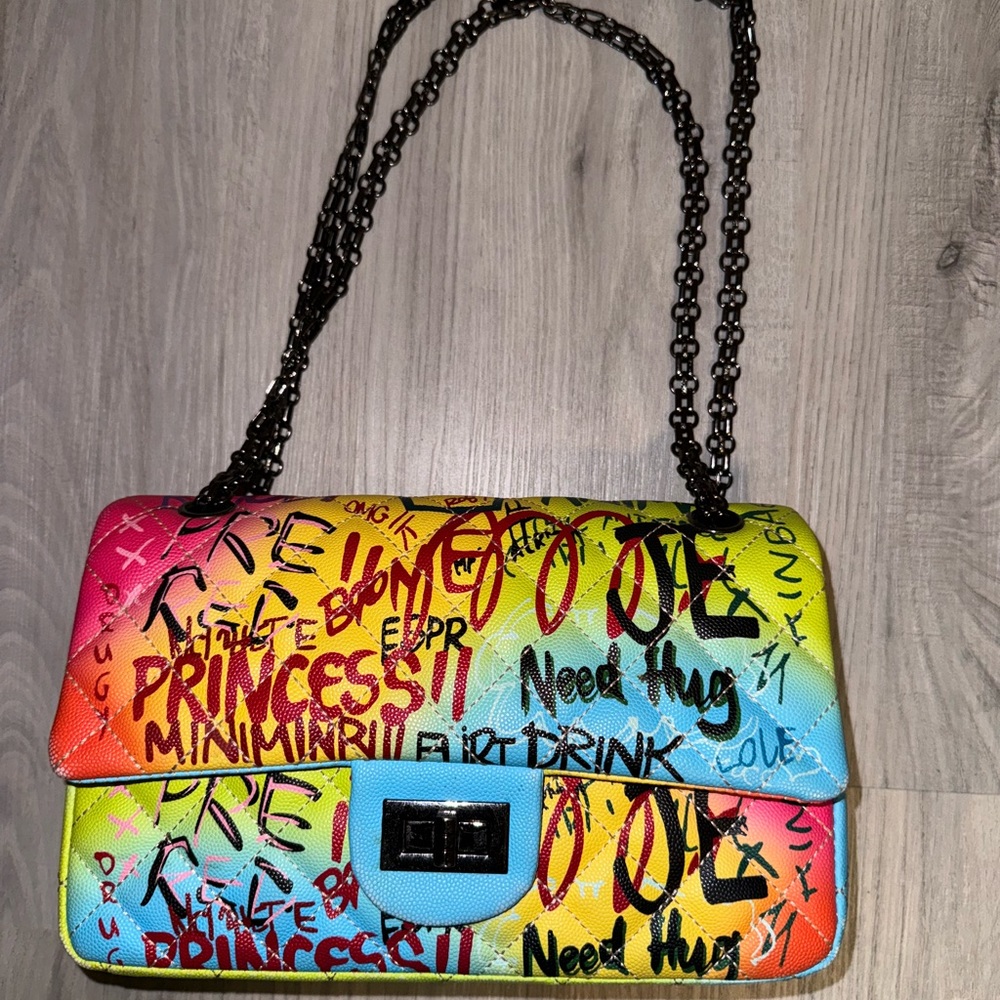 Colorful Graffiti Purse.